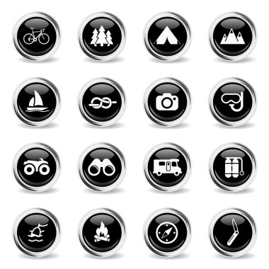 Aktif istirahat Icon set