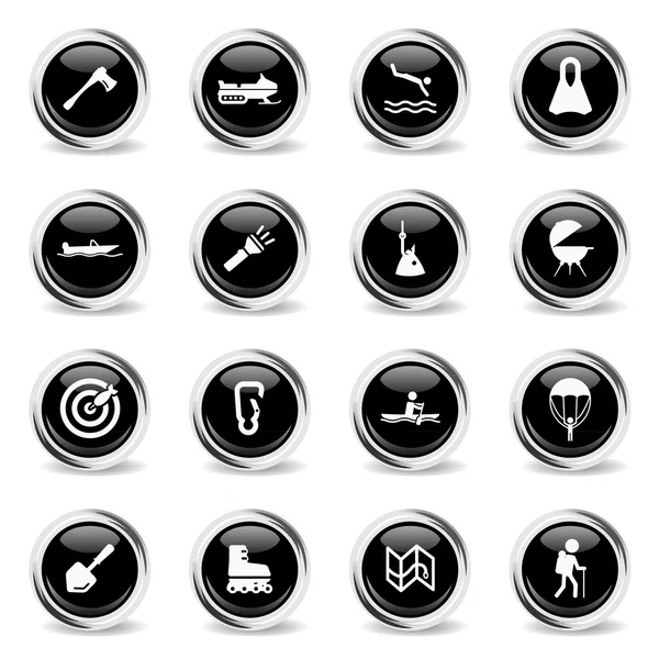 Receración activa simplemente iconos — Vector de stock