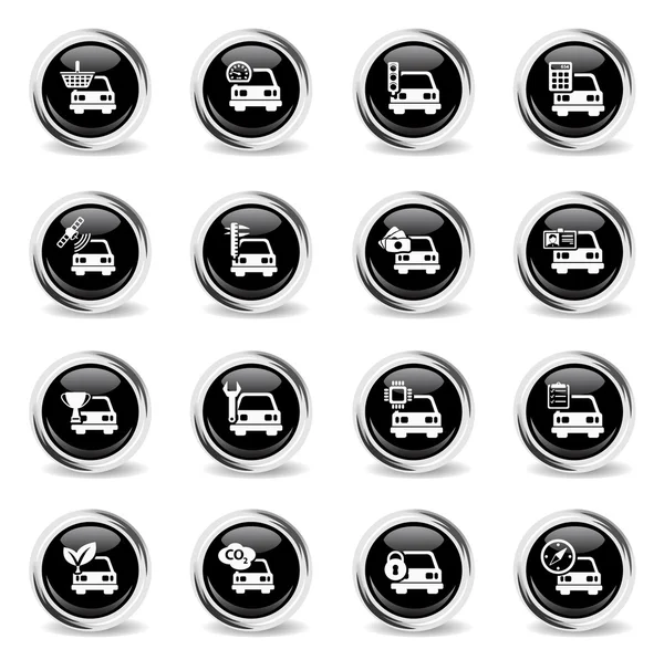 Service de voiture tout simplement icônes — Image vectorielle