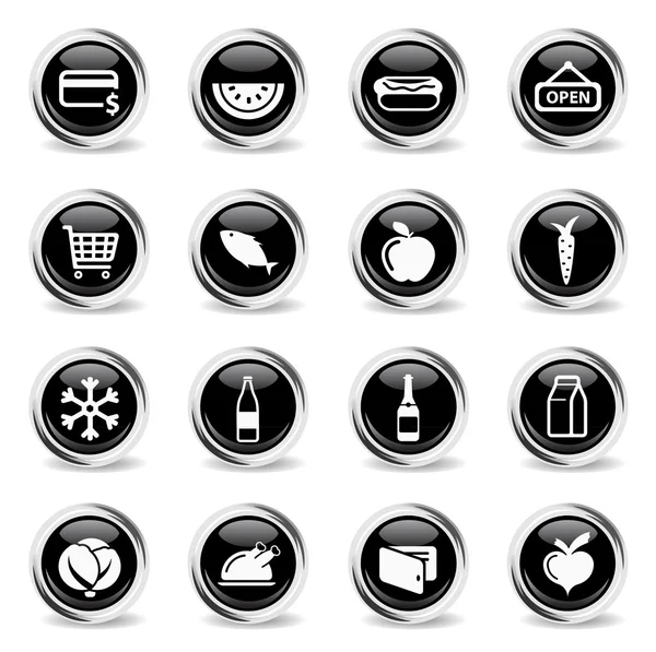 Grocery simply icons — Stock Vector