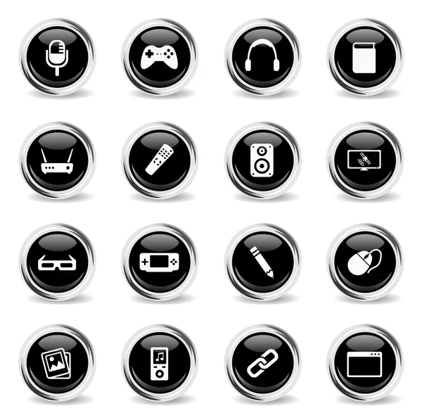 Media simply icons — Stock Vector
