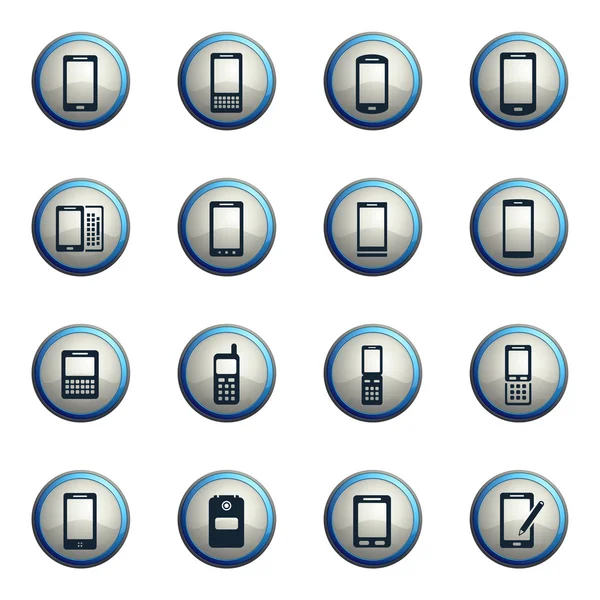 Telefoons gewoon pictogrammen — Stockvector