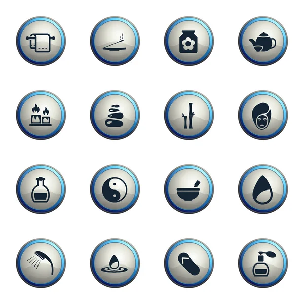 Spa gewoon pictogrammen — Stockvector