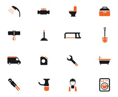 Sıhhi tesisat hizmet sadece simgeleri