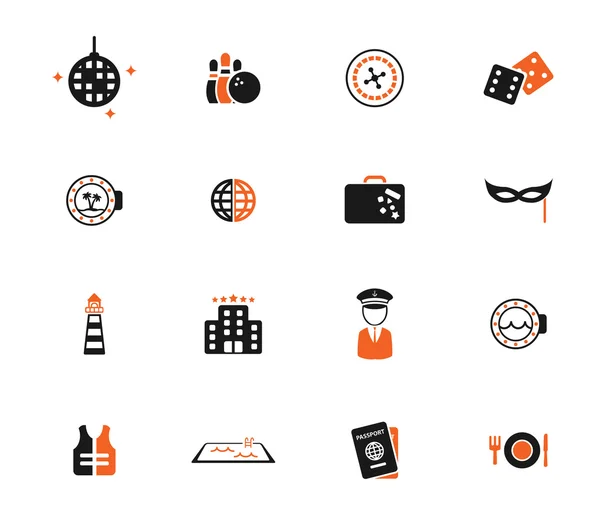 Cruise simply icons — Stock Vector