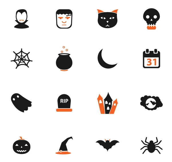 Halloween simply icons — Stock Vector