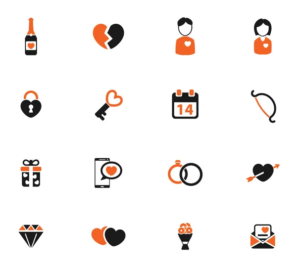 Valentines day simply icons — Stock Vector