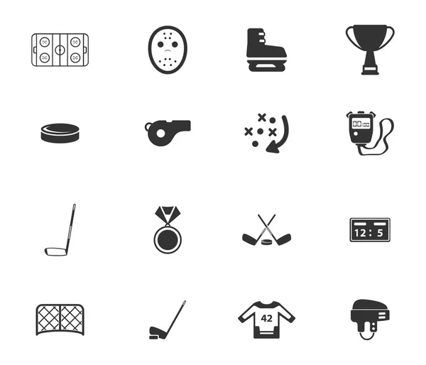 Hockey simplemente iconos — Vector de stock