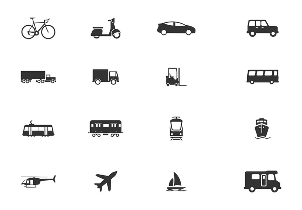 Transport gewoon pictogrammen — Stockvector