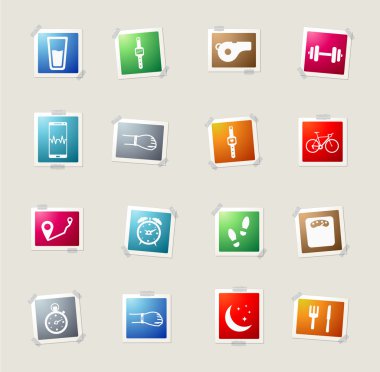 Koşu ve egzersiz sadece simgeleri