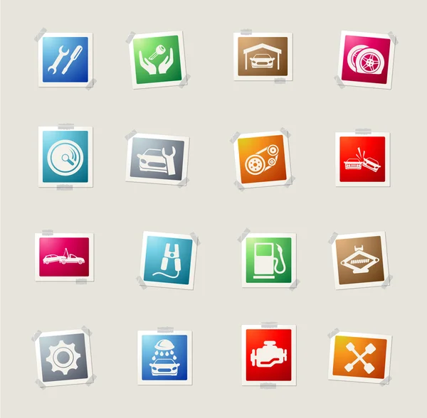 Iconos de servicio automático — Archivo Imágenes Vectoriales