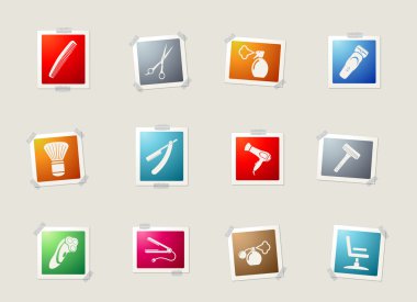 Berber Dükkanı sadece simgeleri