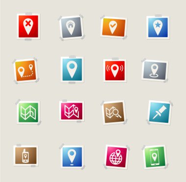 İşaretçi ve haritalar Icon set