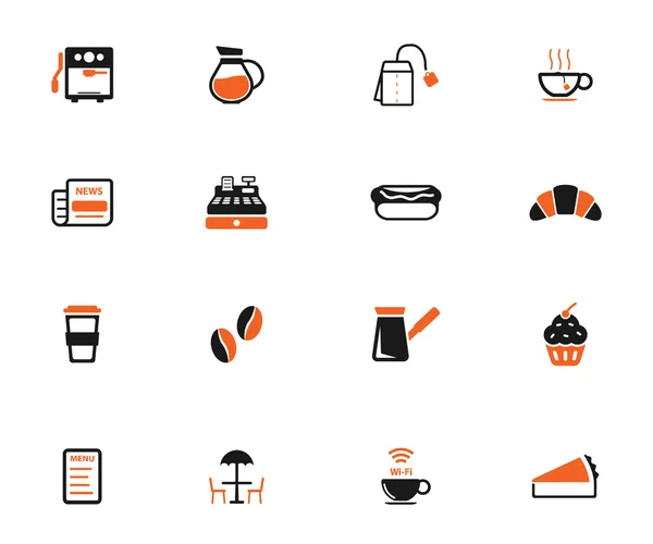 Café simplemente iconos — Vector de stock