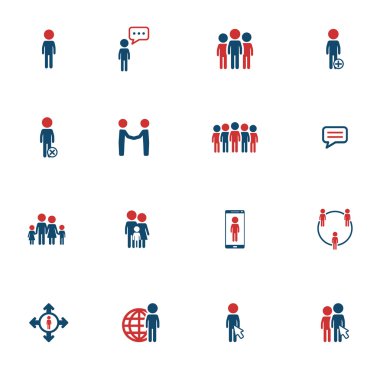 Community simply icons clipart