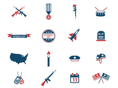 Veterans day simply icons clipart