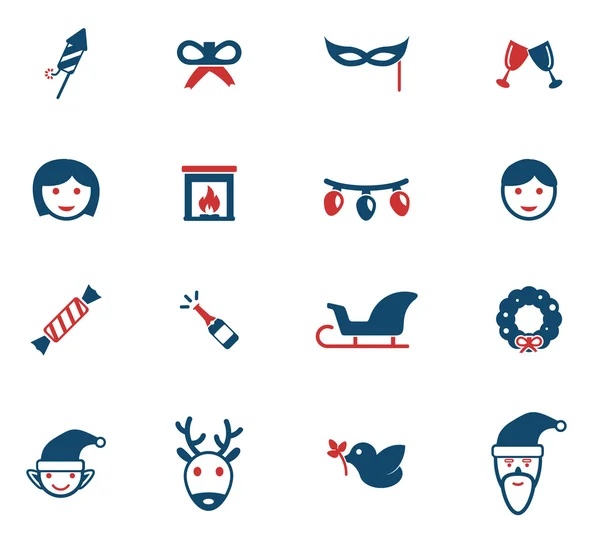 Navidad simplemente iconos — Archivo Imágenes Vectoriales