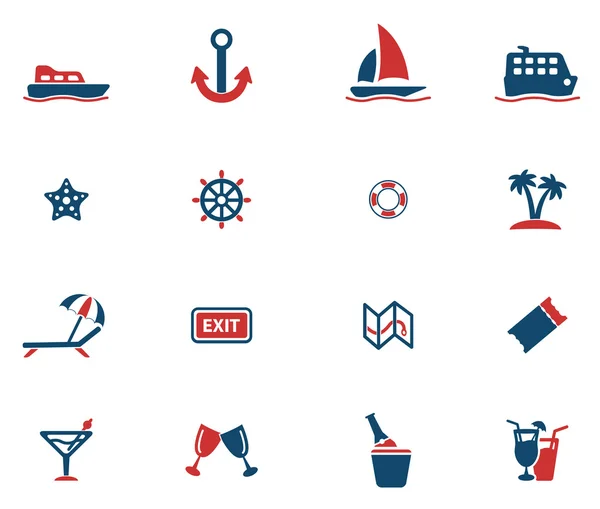 Cruise simply icons — Stock Vector