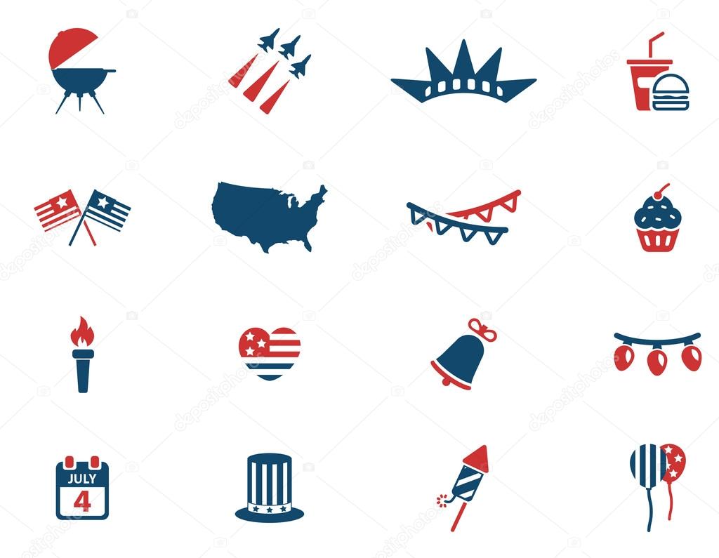 Independence day simply icons