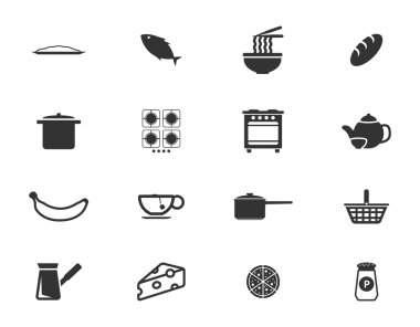 Yemek ve mutfak sadece simgeleri