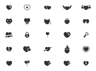 Sadece simgeleri kalp