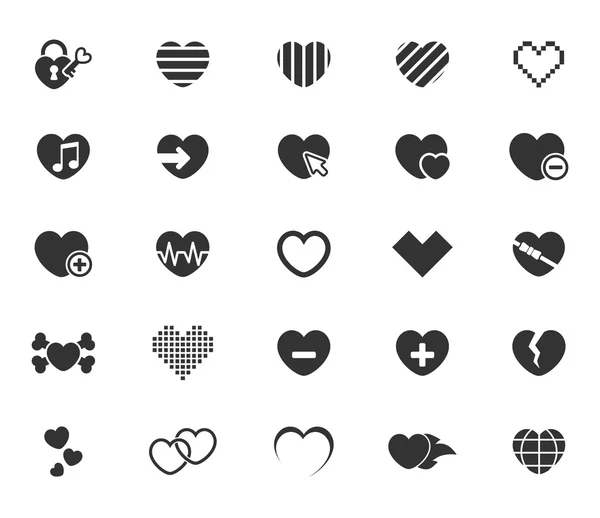 Heart simply icons — Stock Vector