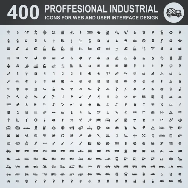 Professionele industriële pictogrammen Stockillustratie