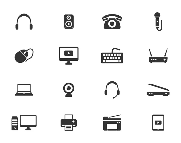 Dispositivos simplemente iconos — Vector de stock