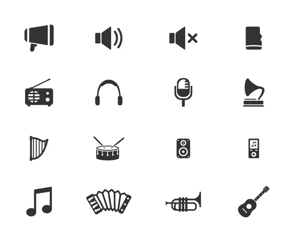 La música simplemente iconos — Vector de stock