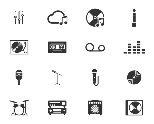 La música simplemente iconos — Vector de stock