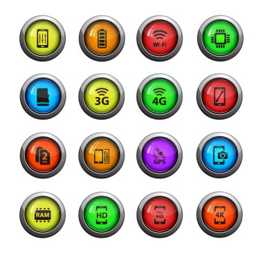 Sadece simgeleri Smarthone gözlük