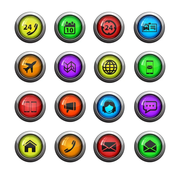 Contacts simply icons — Stock Vector