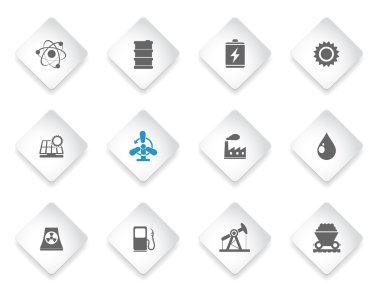 enerji ve sanayi Icons set