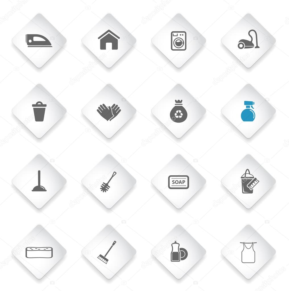 Cleaning service simply icons