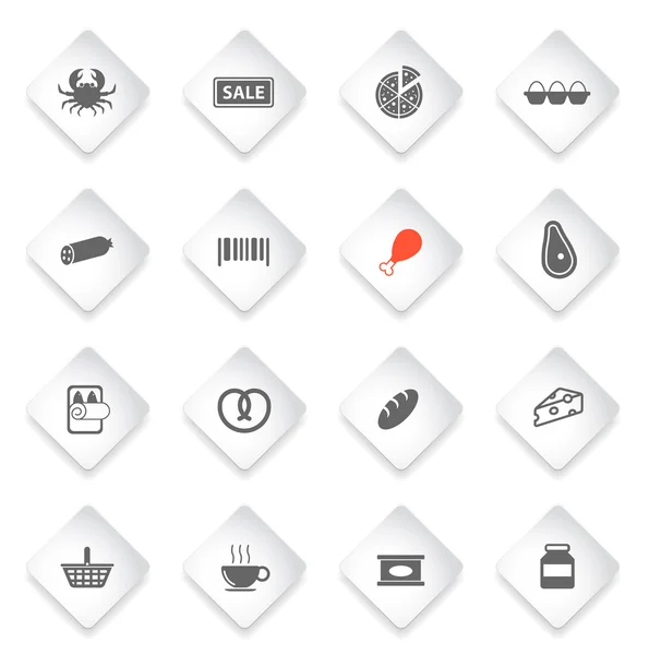 Grocery simply icons — Stock Vector