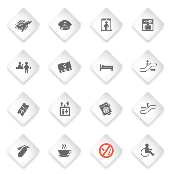 Airport icons set — Stock Vector