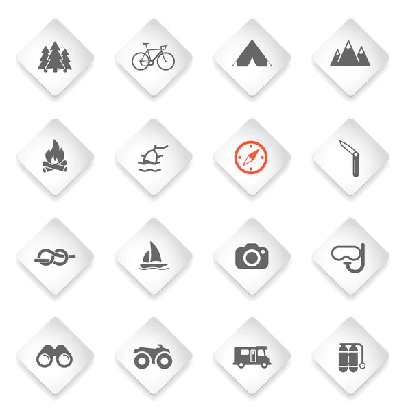 Active recreation icon set