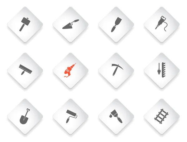 Symbols of building equipment — Stock Vector