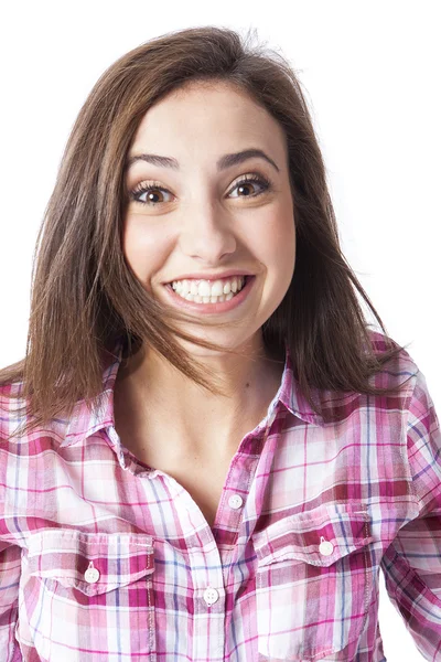 Portrait of a beautiful young short haired woman Stock Image