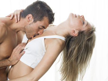 beyaz iç çamaşırı seks seksi Çift