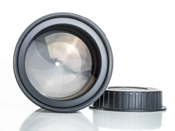 Professionele fotografie lens waaruit duidelijk blijkt de diafragma bladen of iris — Stockfoto