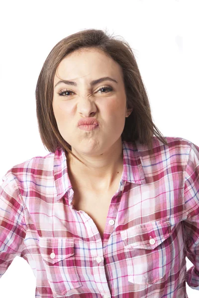 Portrait of a beautiful young short haired woman — Stock Photo, Image