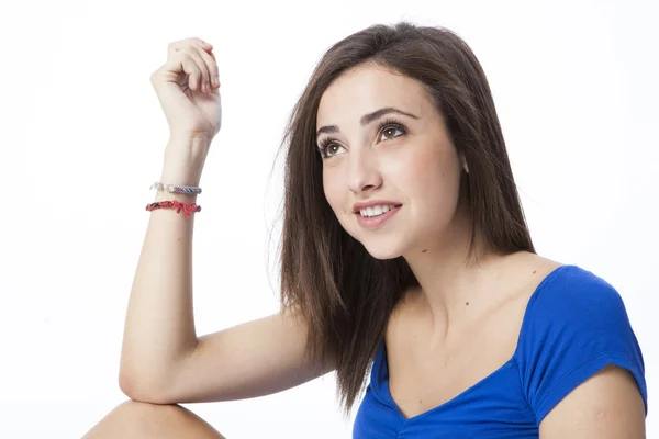 Portrait of a beautiful young short haired woman — Stock Photo, Image