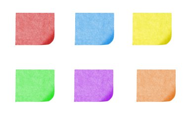 arka plan ile izole boş postit kağıt üzerinde