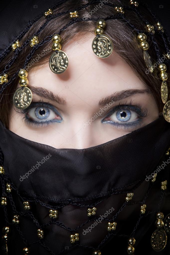 Arab Woman Showing Only Her Eyes Stock Photo C Immfocus 121697742