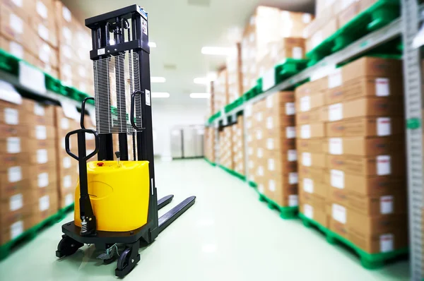 Loader stacker at warehouse — Stock Photo, Image