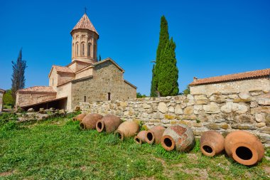 Ikalto orthodox monastery complex and Academy in Kakheti Georgia clipart