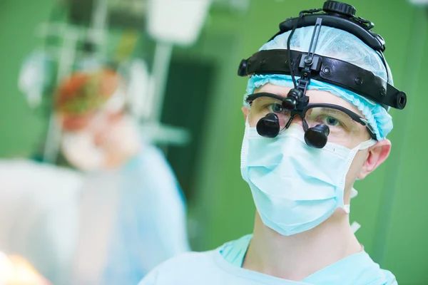 Male cardiac surgeon with cardiosurgery equipment — Stock Photo, Image