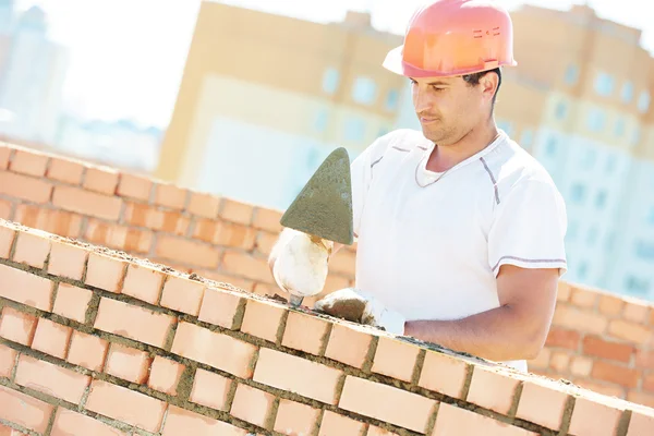 Construction mason worker bricklayer — Stock Photo, Image