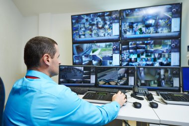 Security video surveillance clipart